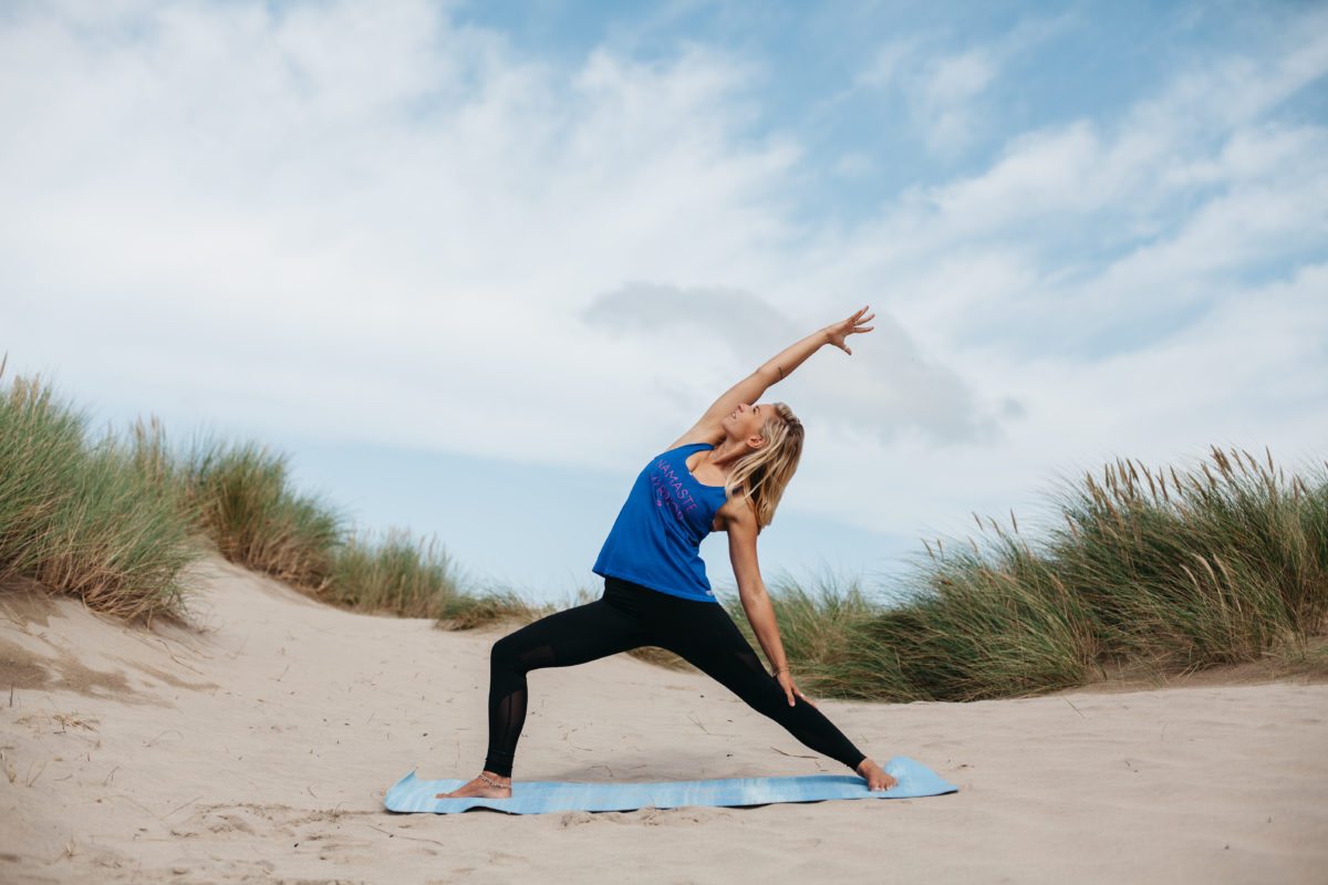 Philly Lewis from Wild & Free Adventures in Cornwall private yoga classes