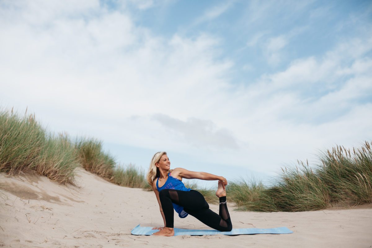 Philly Lewis from Wild & Free Adventures in Cornwall private yoga classes